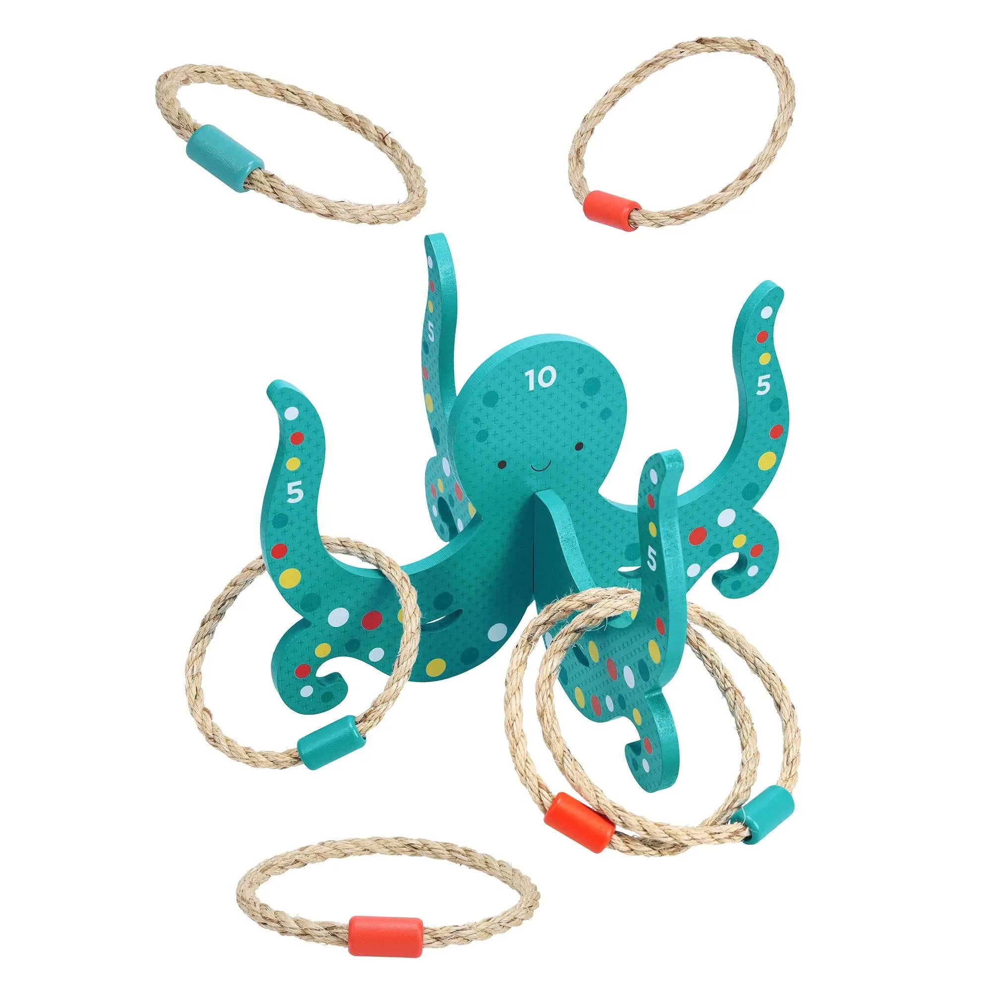 Happy Octopus Wooden Hoopla Game Chronicle Books