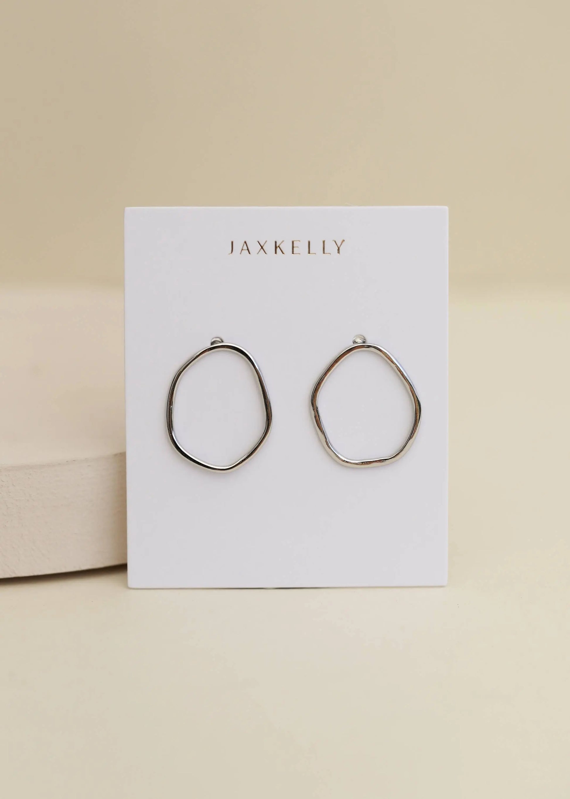 Silver Organic Hoop Earrings JaxKelly