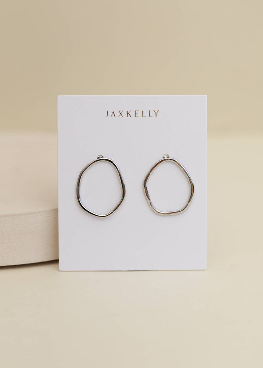 Silver Organic Hoop JaxKelly
