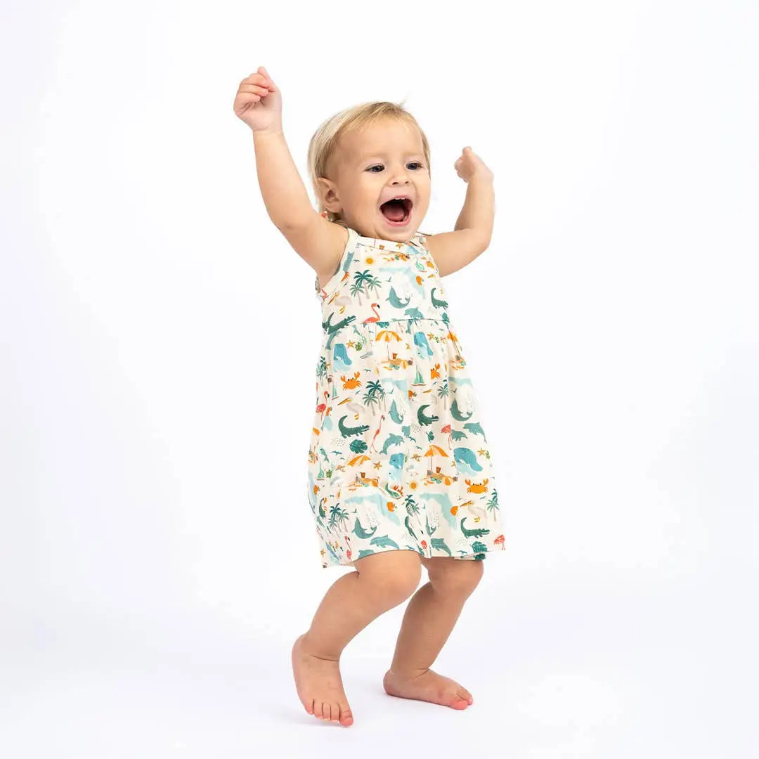 Explore Florida Souvenir Bamboo Kids Sundress Emerson and Friends