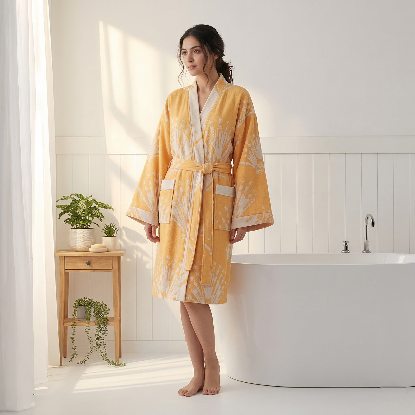 Bathrobe Turkish Cotton Kimono Robe Kikoya
