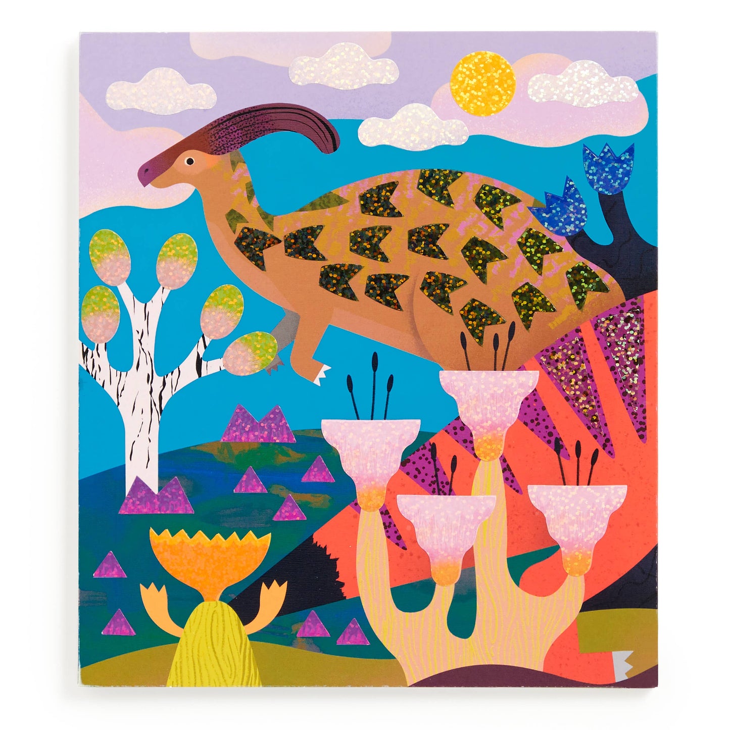Dinosaur Land Sticker Sparkle Poster Activity Kit Chronicle Books