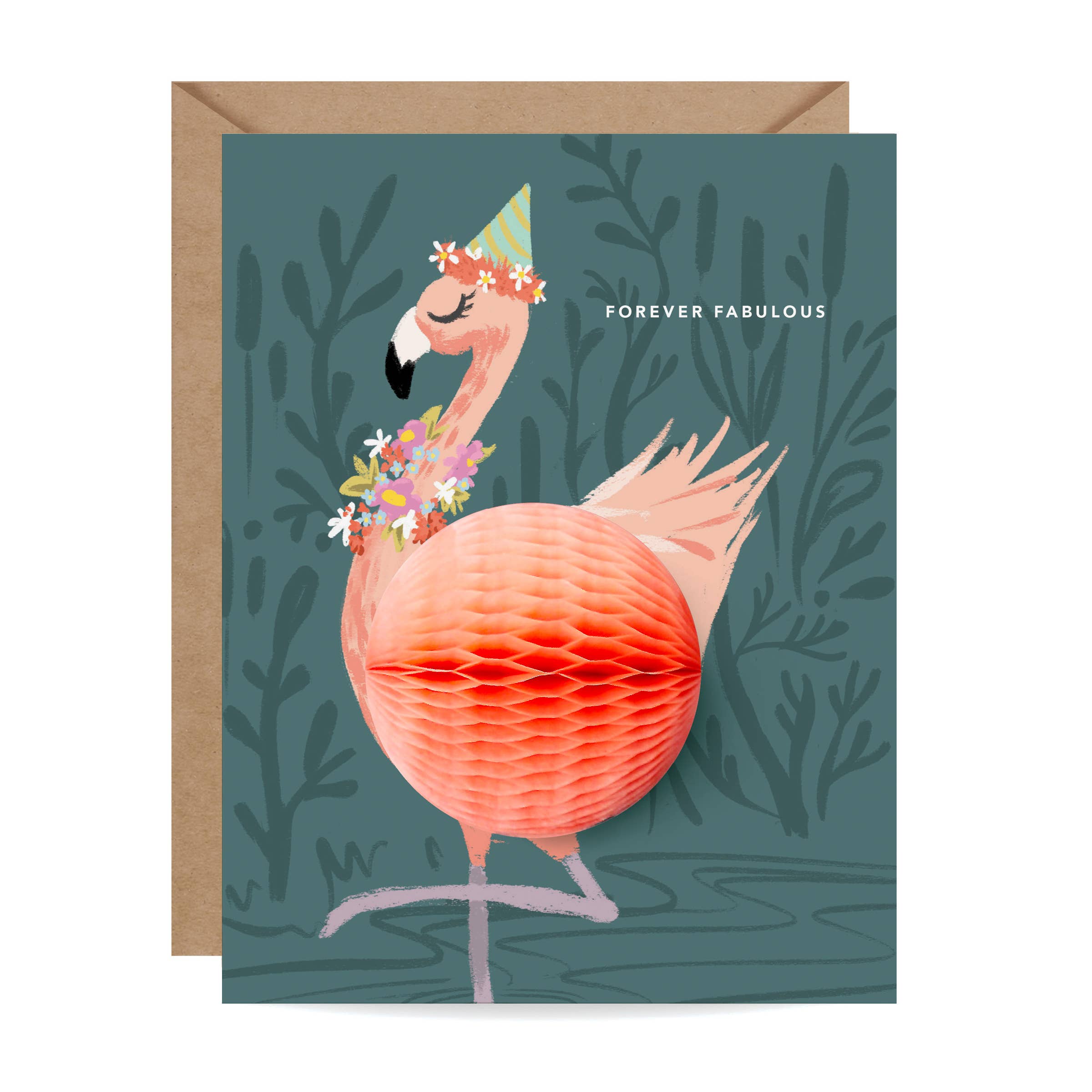 Flamingo Birthday Pop-up Card