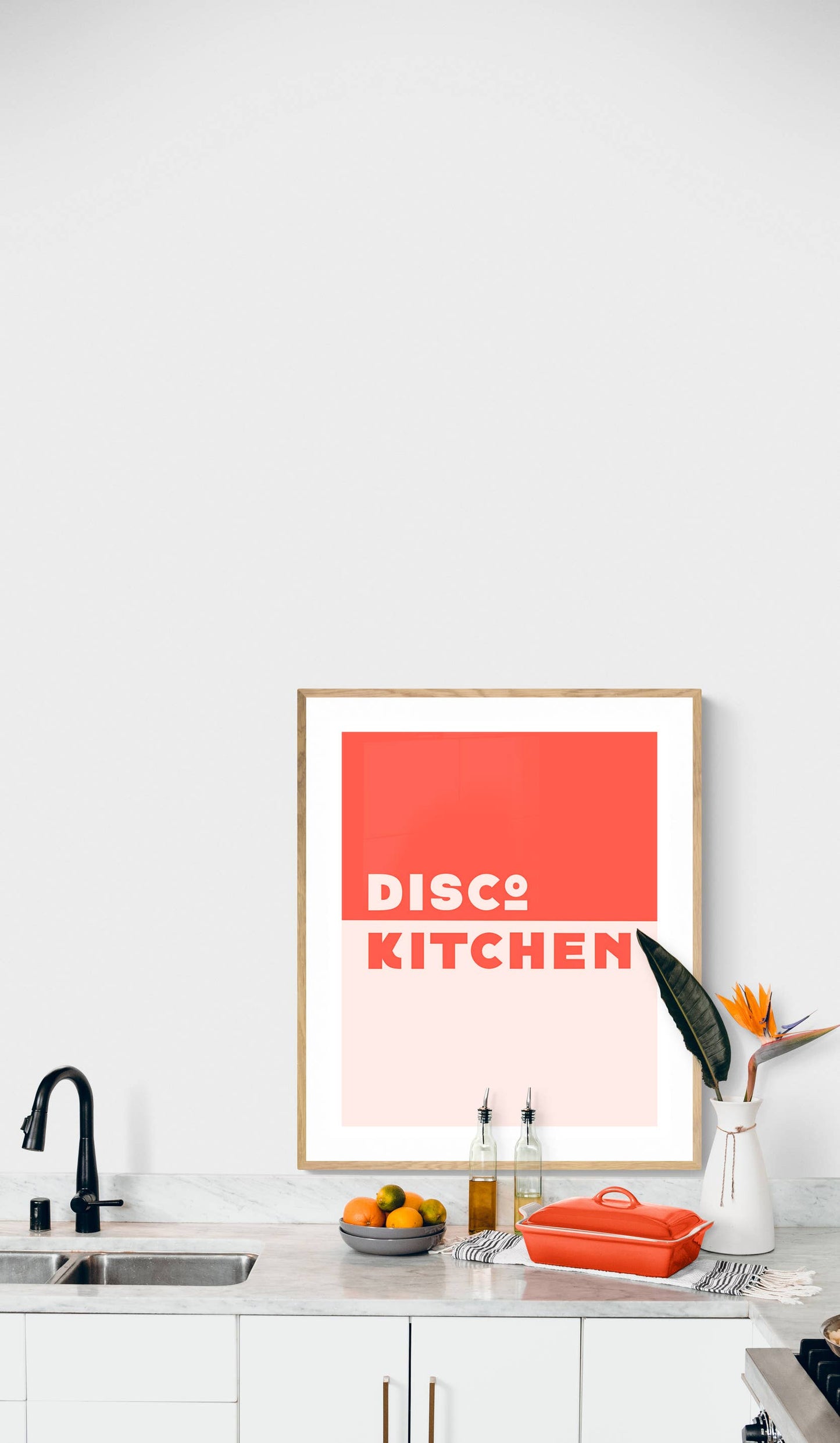 Modern Typography Art Print - Disco Kitchen