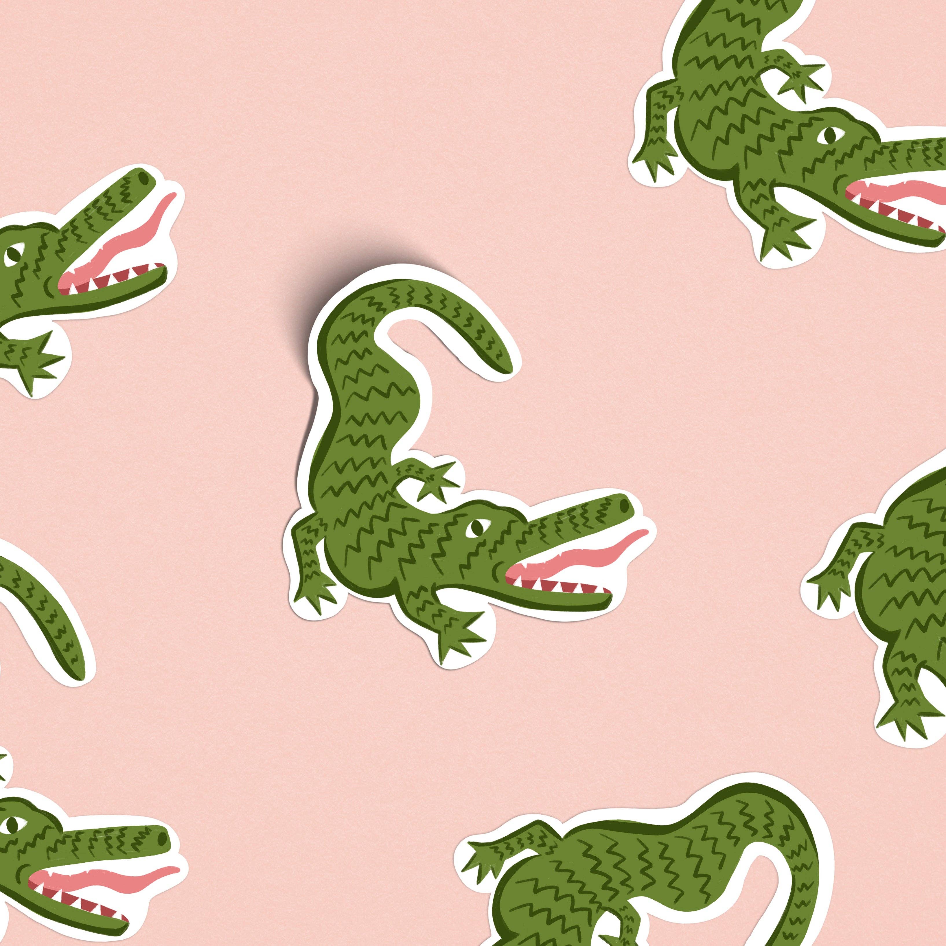 Alligator Illustrated Sticker One & Only Paper