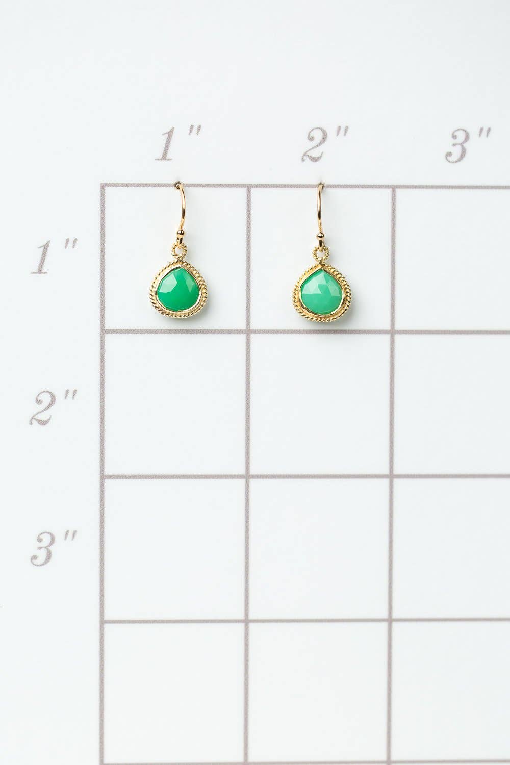Chrysoprase Bezel Earrings