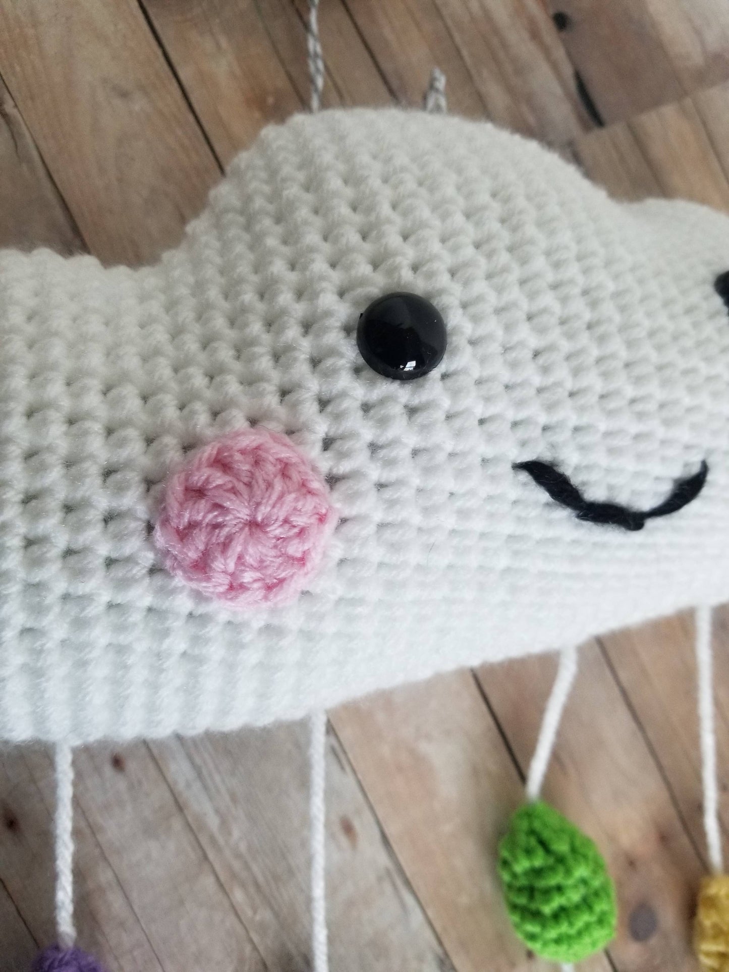 Happy Cloud Mobile Rainbow Raindrops Sweet Sleepy Nursery De