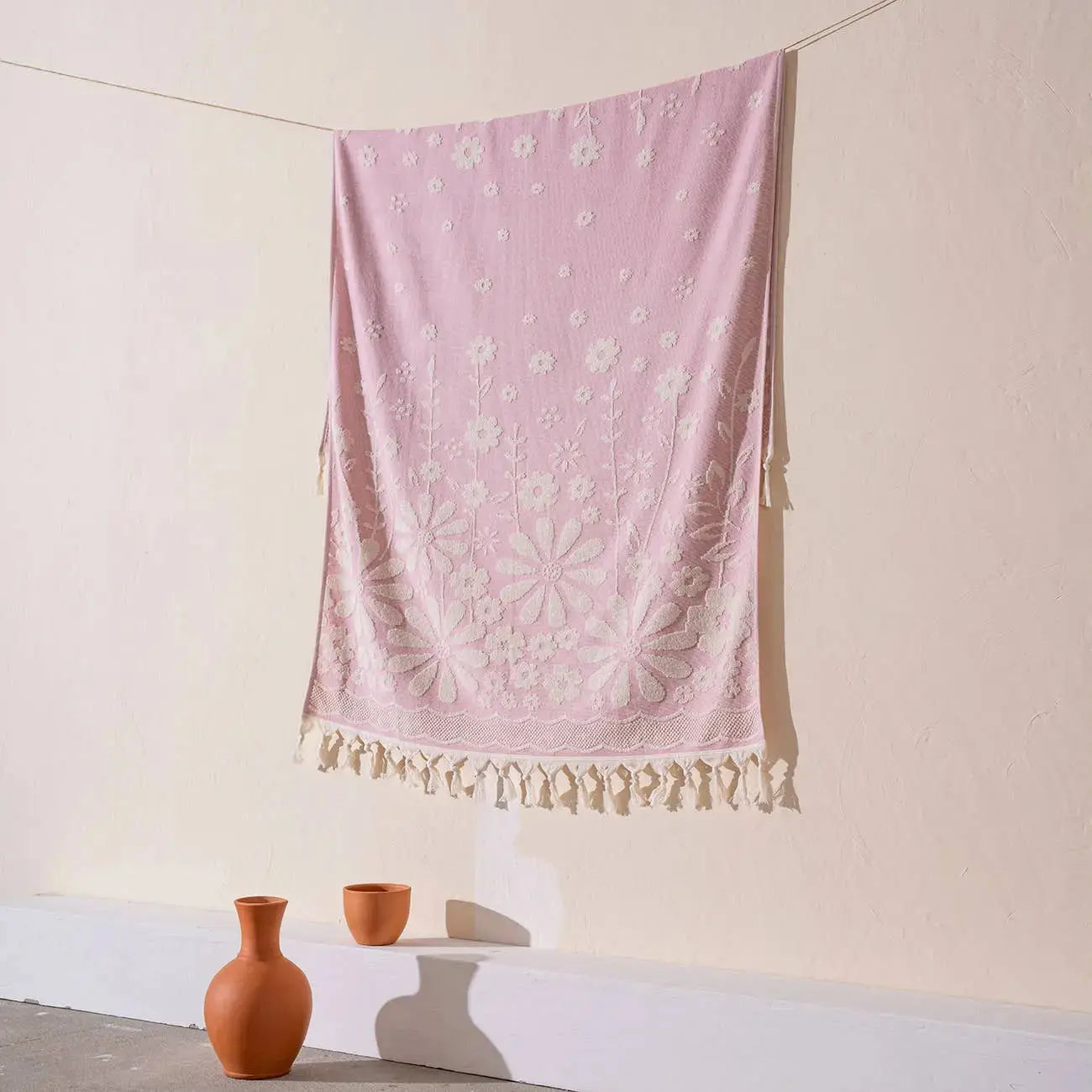 Daisy Turkish Terry Beach Bath Towels 100% Cotton 36x66 Spa Kikoya