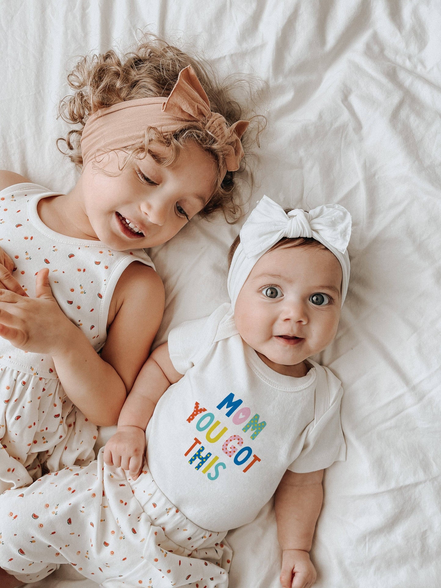 Baby graphic organic onesie | mom you got this Finn + Emma