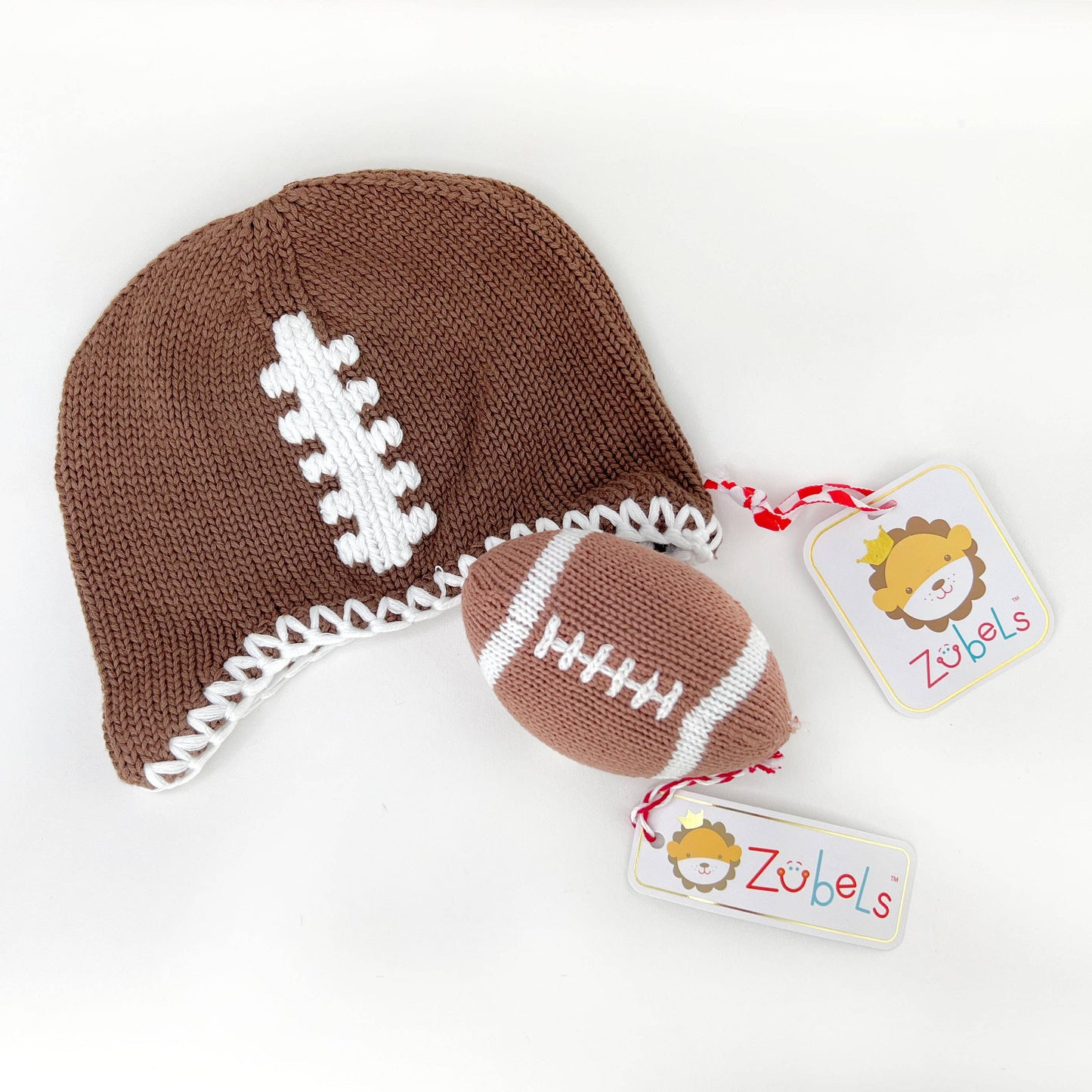 Phil the Football Knit Rattle