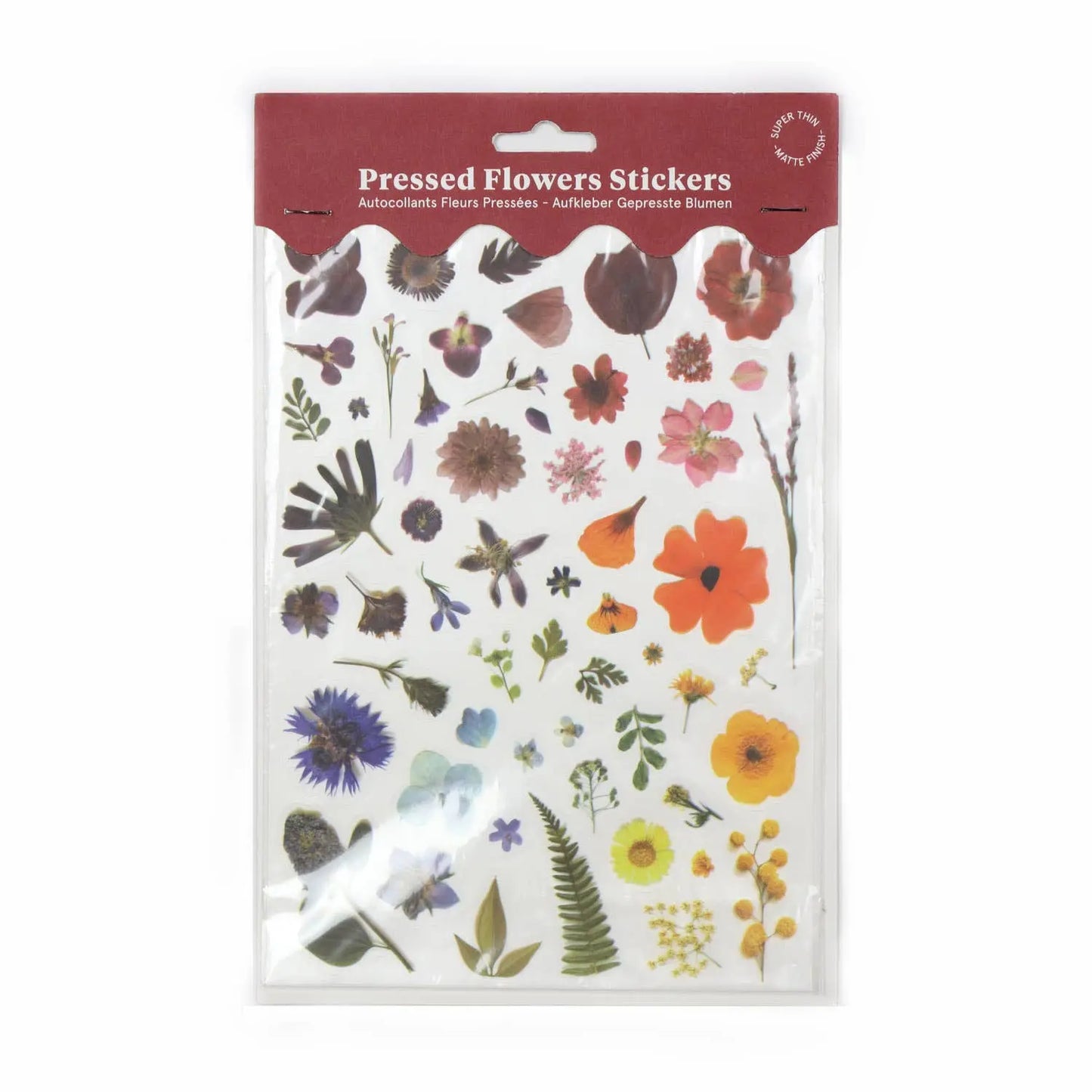Pressed Flowers Sticker Sheet Botanopia USA - gifts , decor and cards for plant lovers