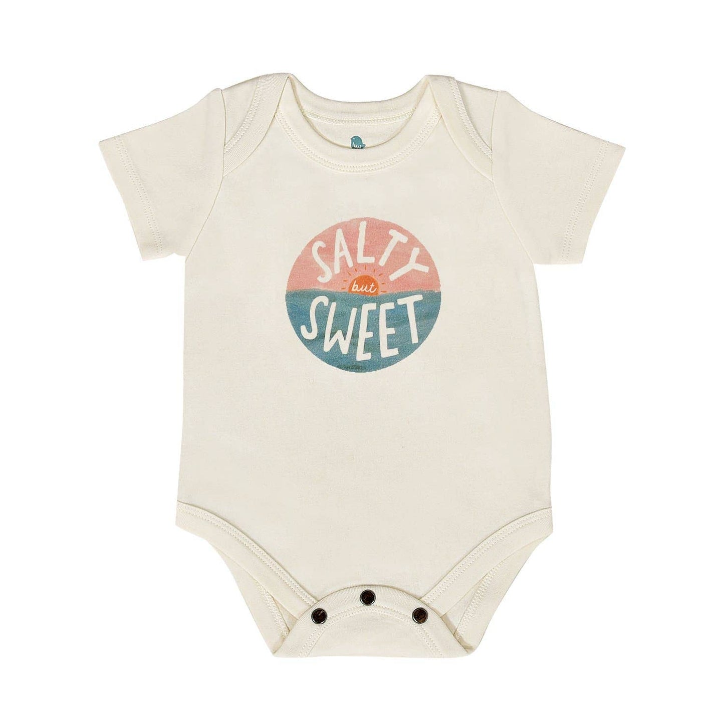 Salty Baby graphic organic bodysuit | salty but sweet
