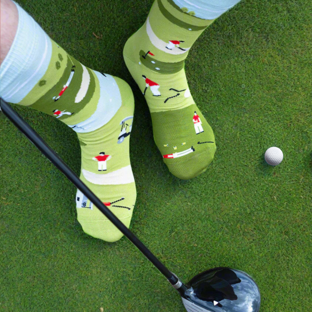 Funny Golf Scene Socks Mens Friday Sock Co.