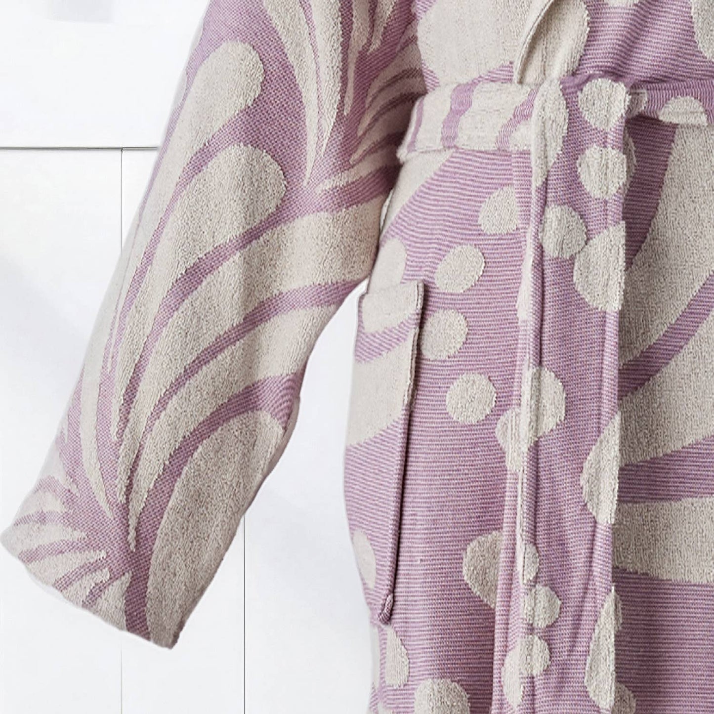 Pink Swirl Bathrobe Turkish Cotton Quick dry Resort Robe Kikoya