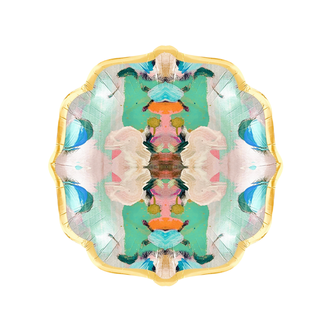 Plates Green Monet's Garden Cocktail Plates