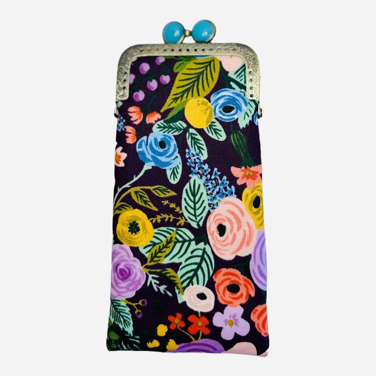 Garden Party in Plum Eyeglass Case