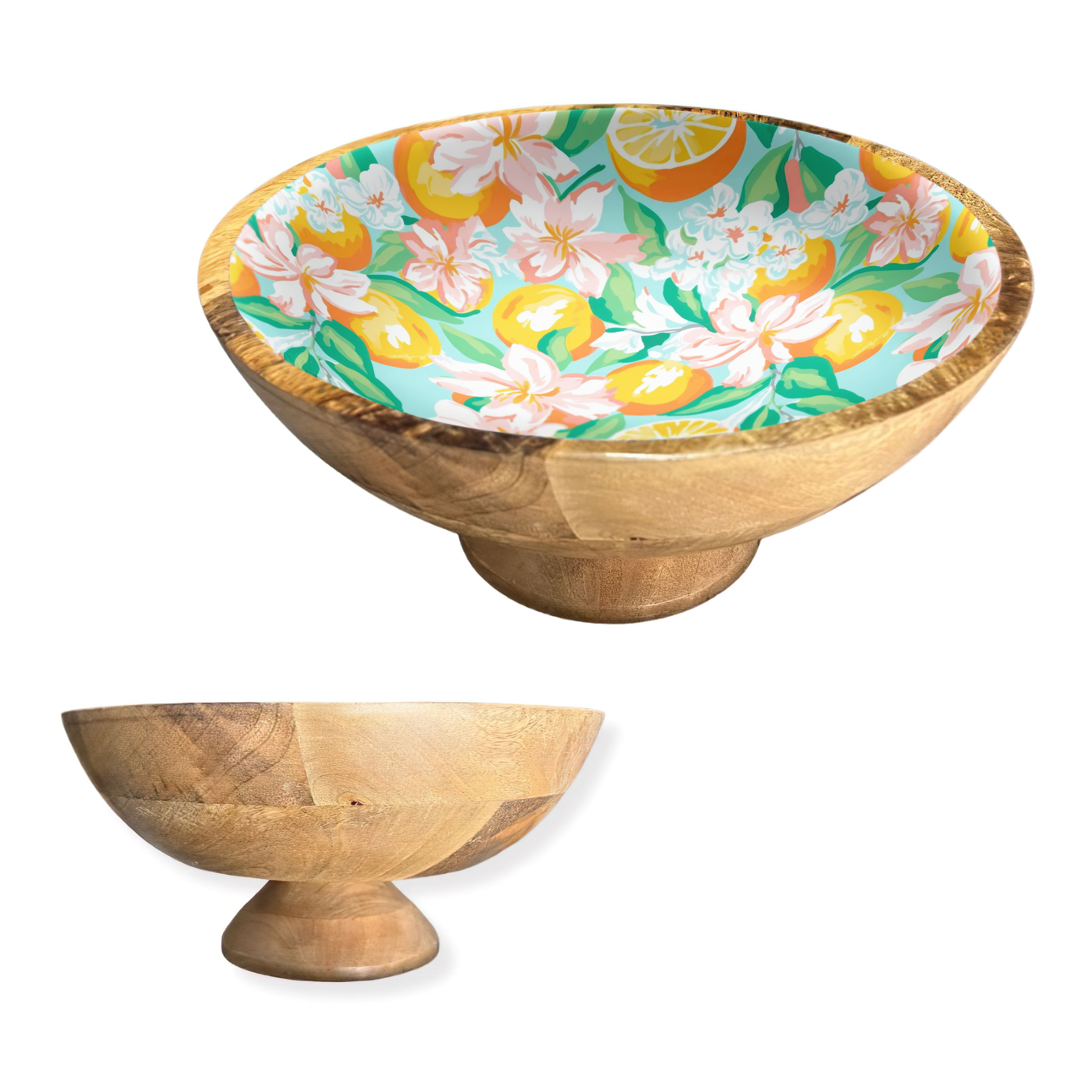 Oranges 12" Decorative Pedestal Bowl