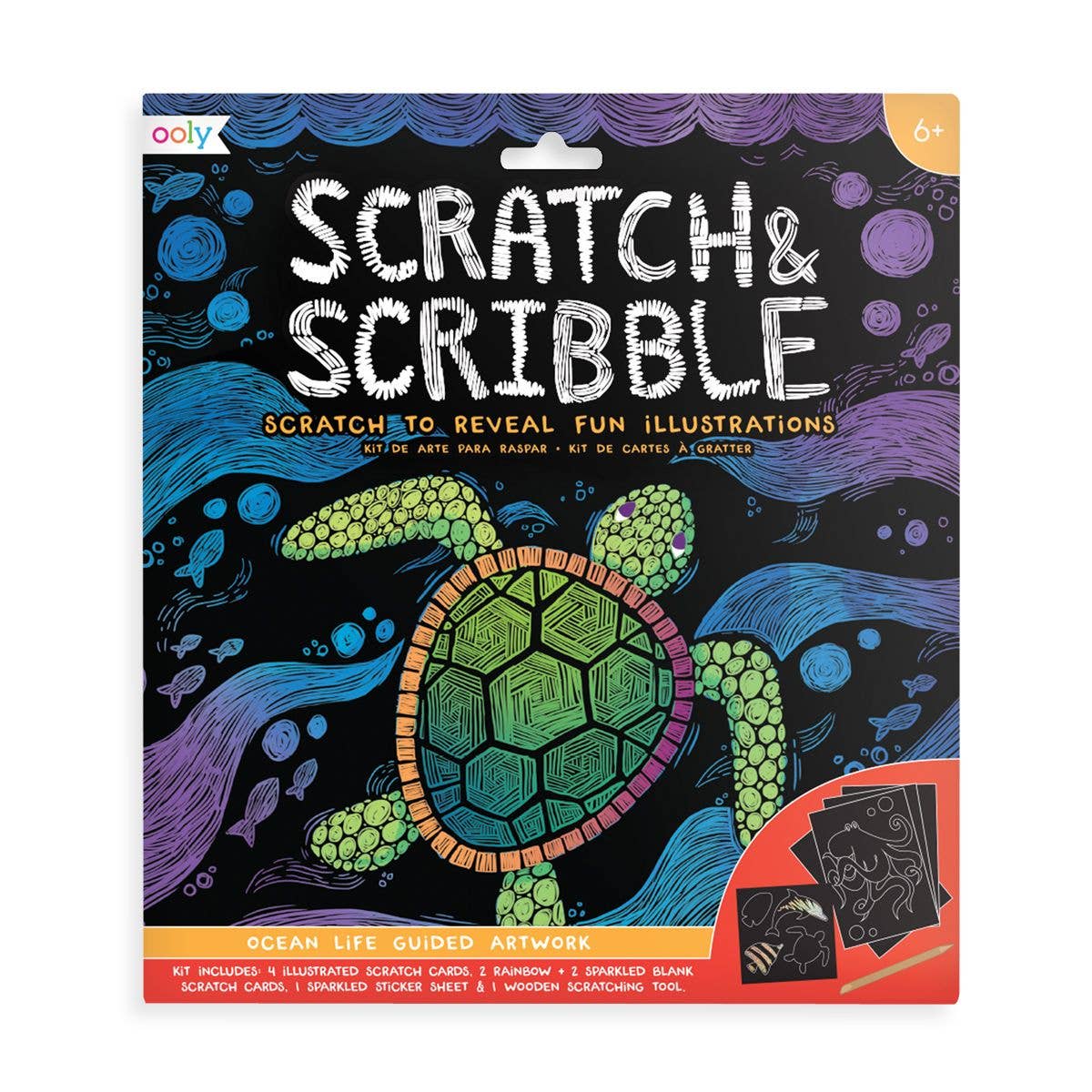 Scratch & Scribble Scratch Art Kit - Ocean Life OOLY