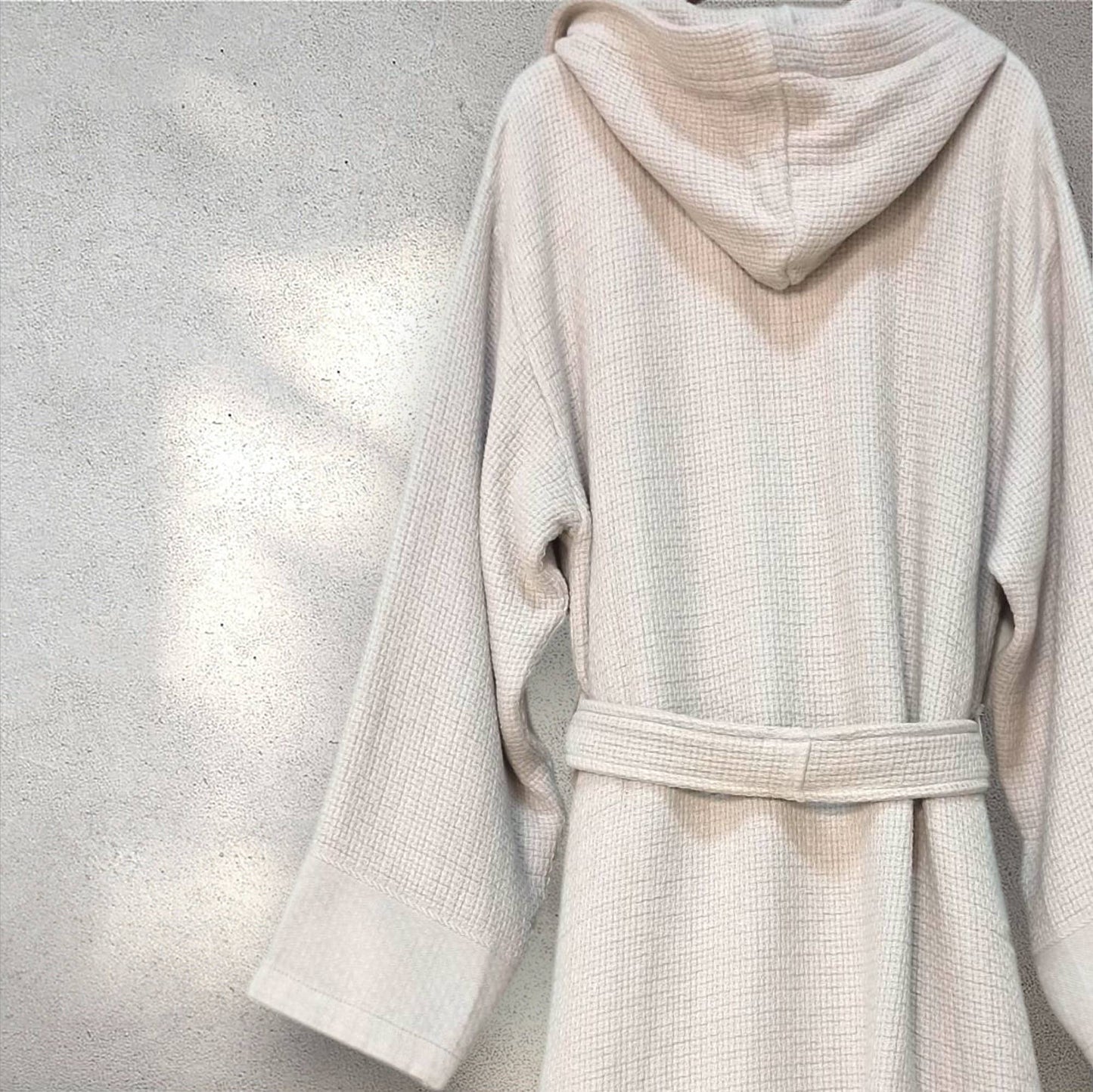 Stonewash Bathrobe Turkish Cotton LightWeight Hood Quick-dry Kikoya