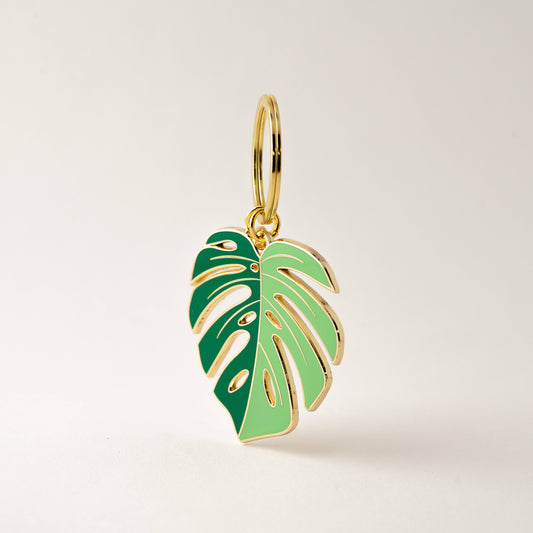 Monstera 'Deliciosa' Plant Lover Keychain Happily Plants
