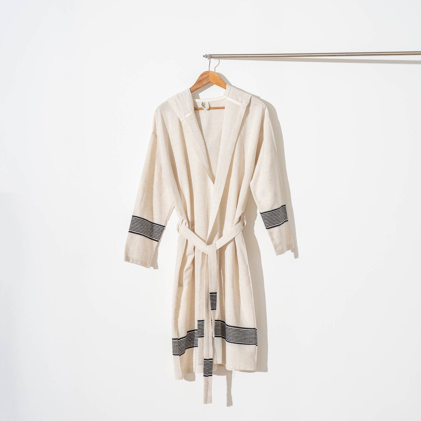 Bathrobe Turkish Cotton Linen Light Weight Robe Quick-dry