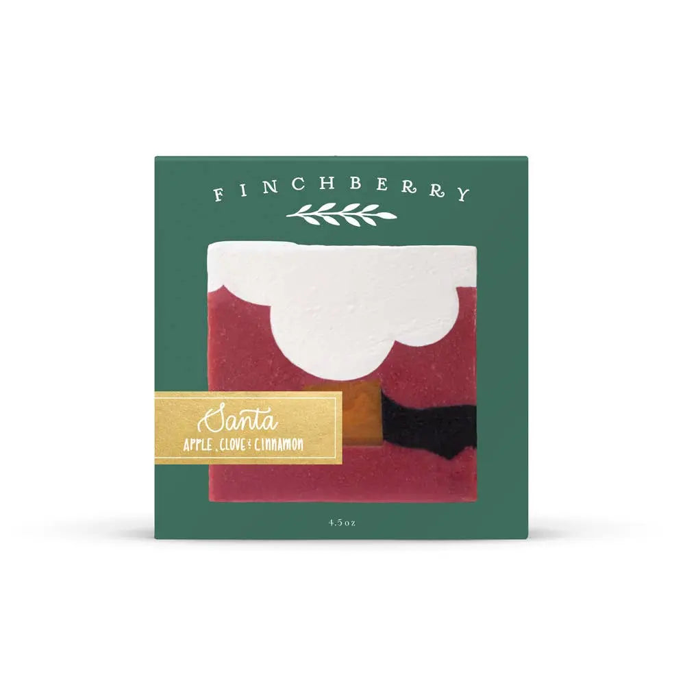 Santa Stocking Stuffer Vegan-Friendly Holiday Boxed Soap FinchBerry