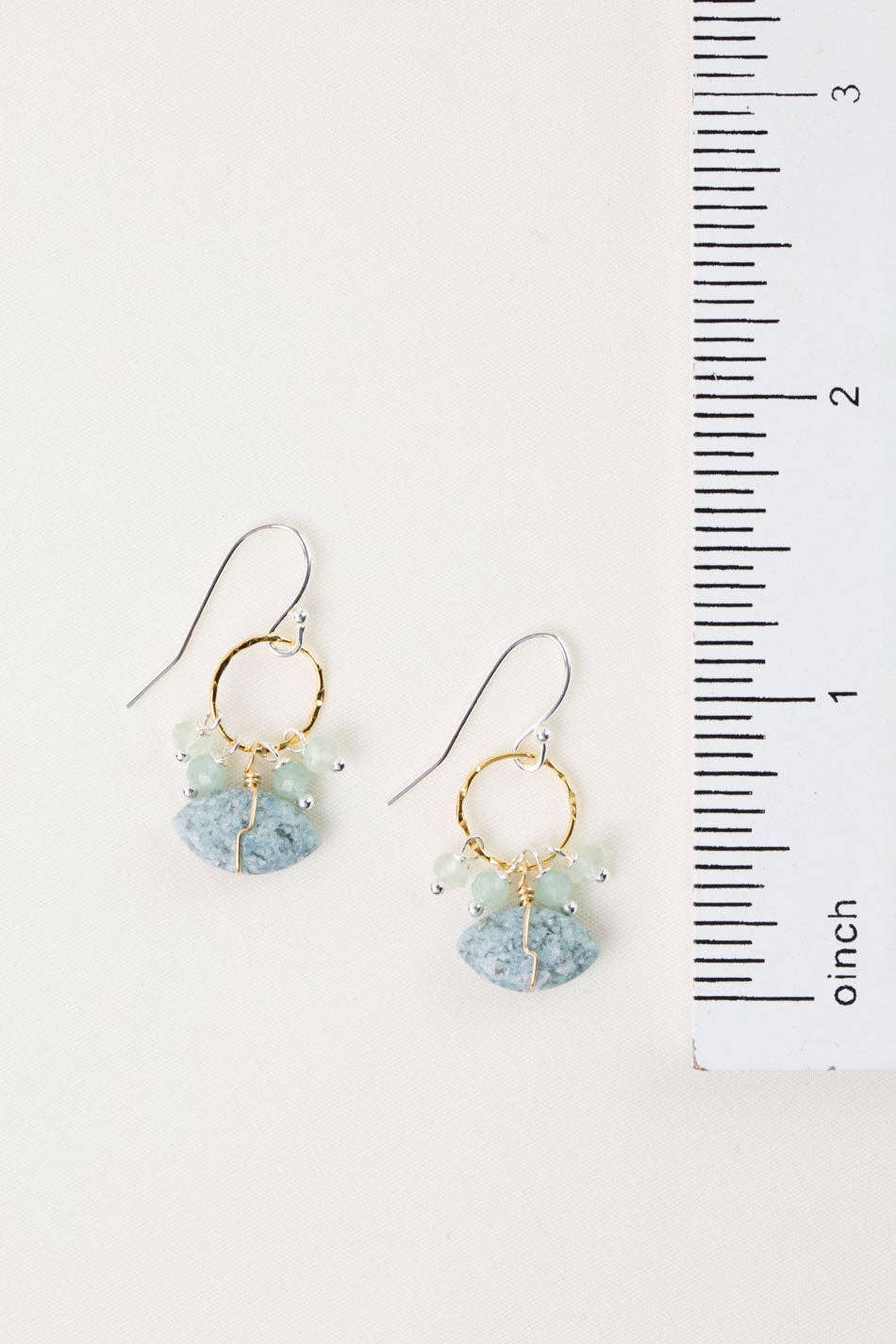 Serenity Aquamarine Cluster Earrings