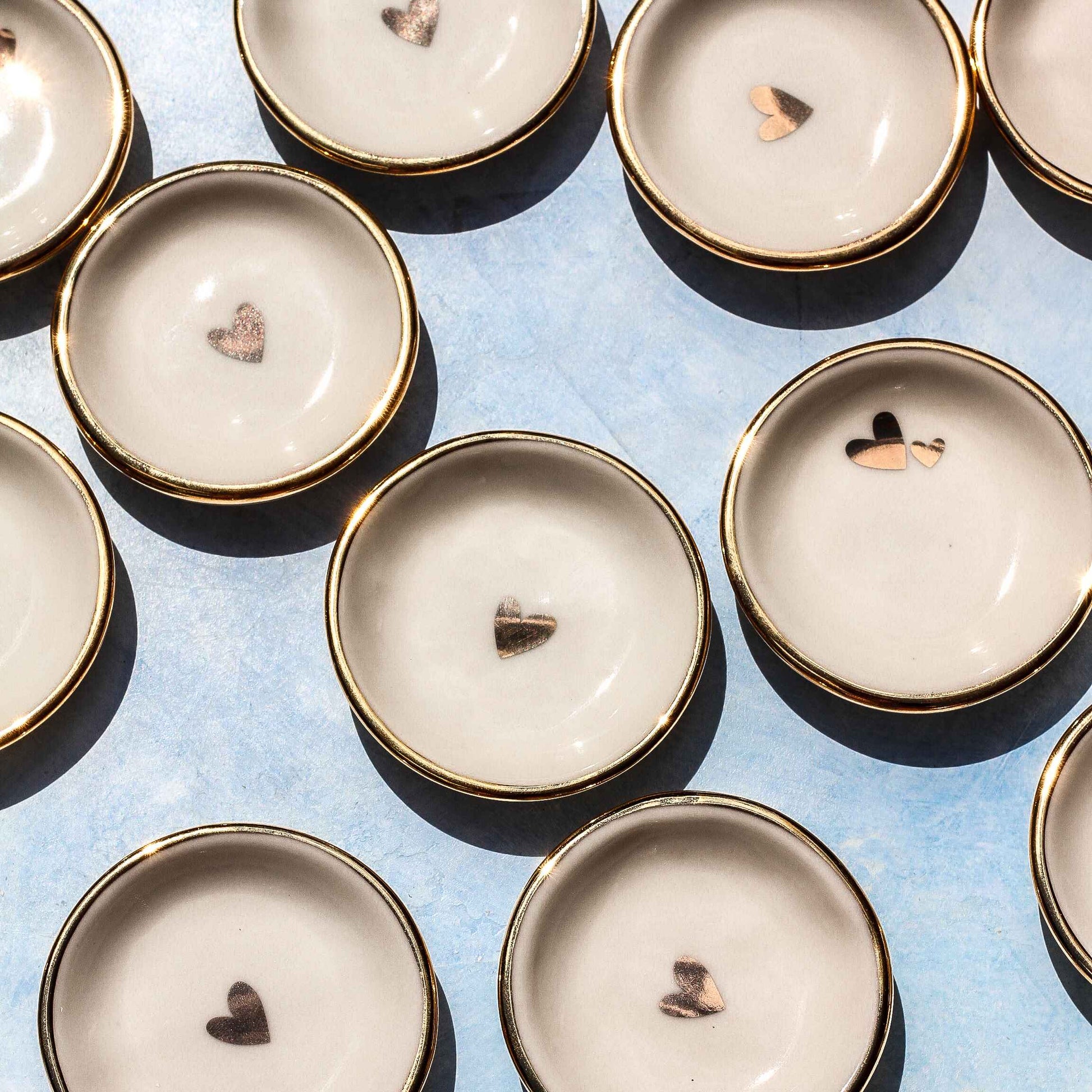 Heart Ring Dish | Handmade Pottery with Gold Apricity Ceramics