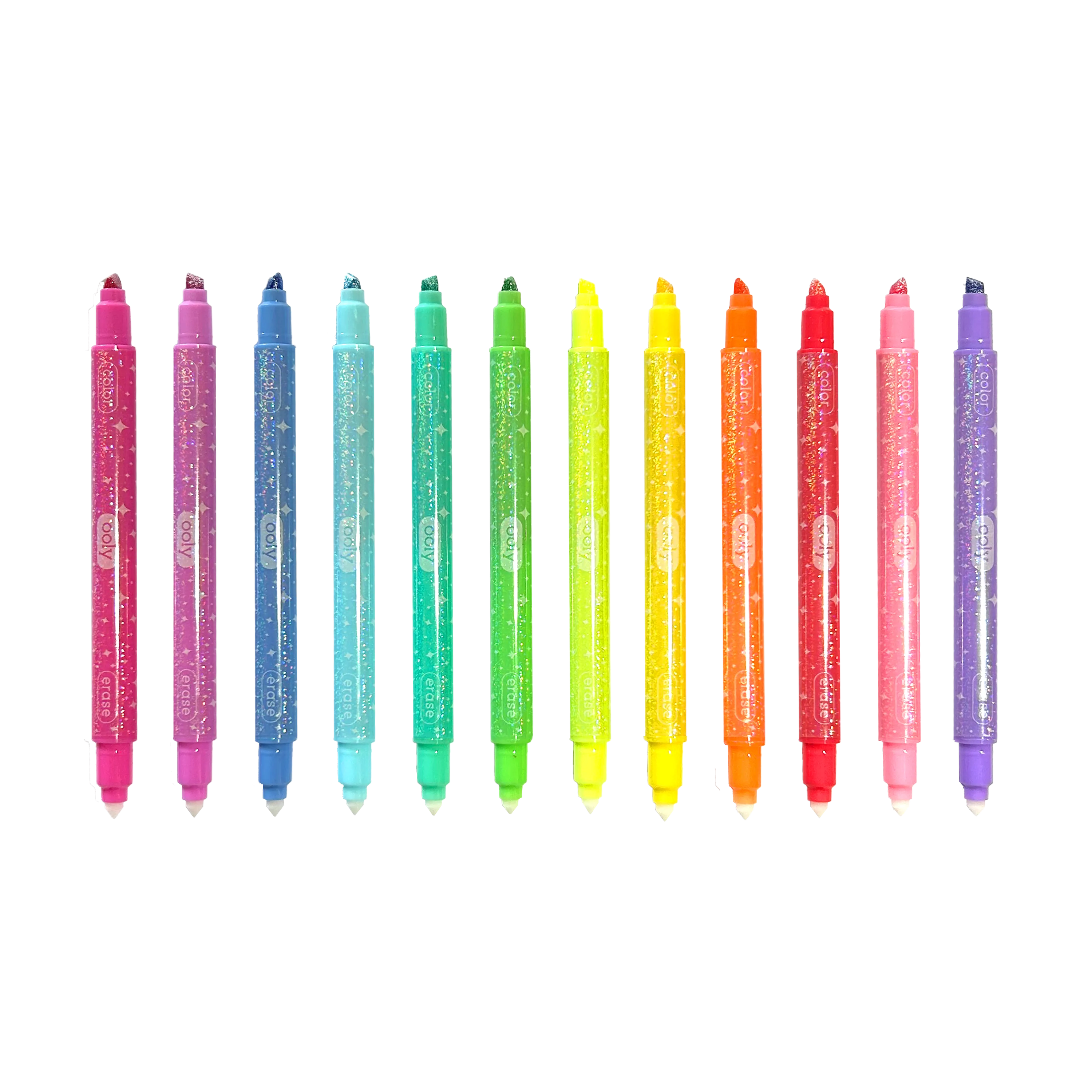 Make no Mistake! Glittery Erasable Markers - Set of 12 OOLY