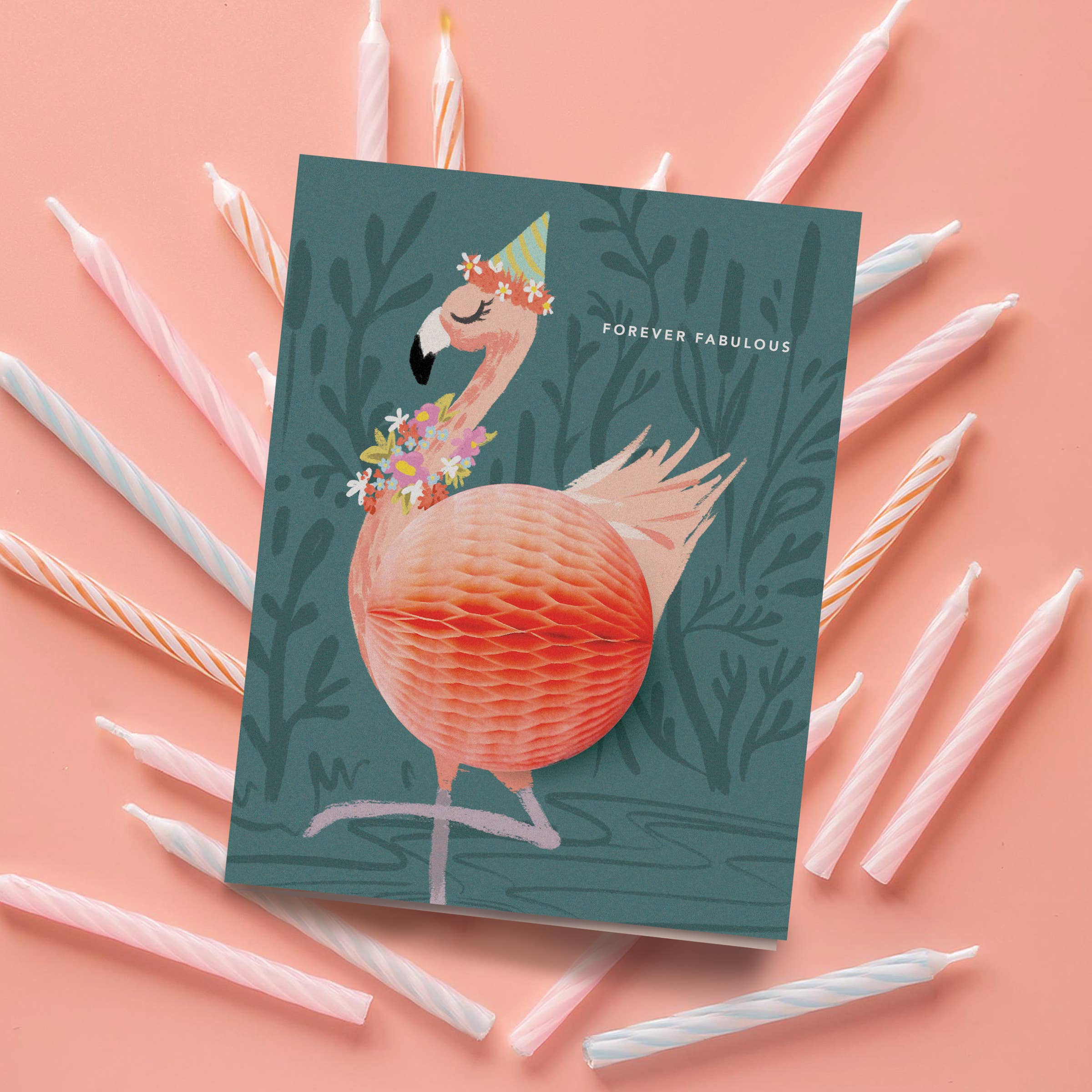 Flamingo Birthday Pop-up Card