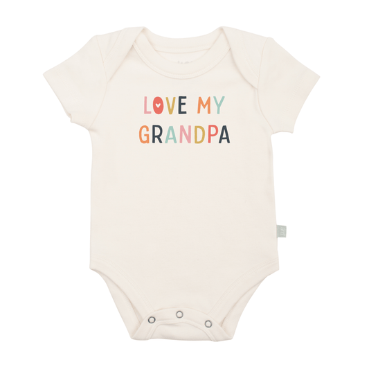 Baby graphic organic  bodysuit | love grandpa