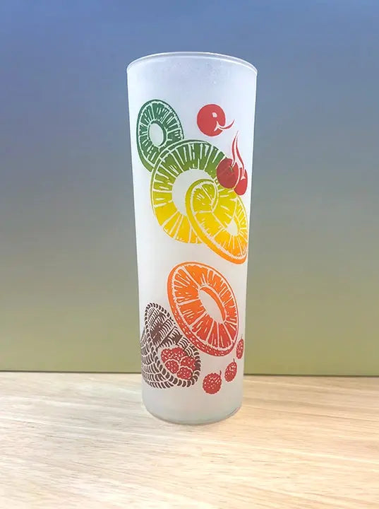 Vintage Federal Glass Frosted Fruit Set of 6 - Sea You Boutique