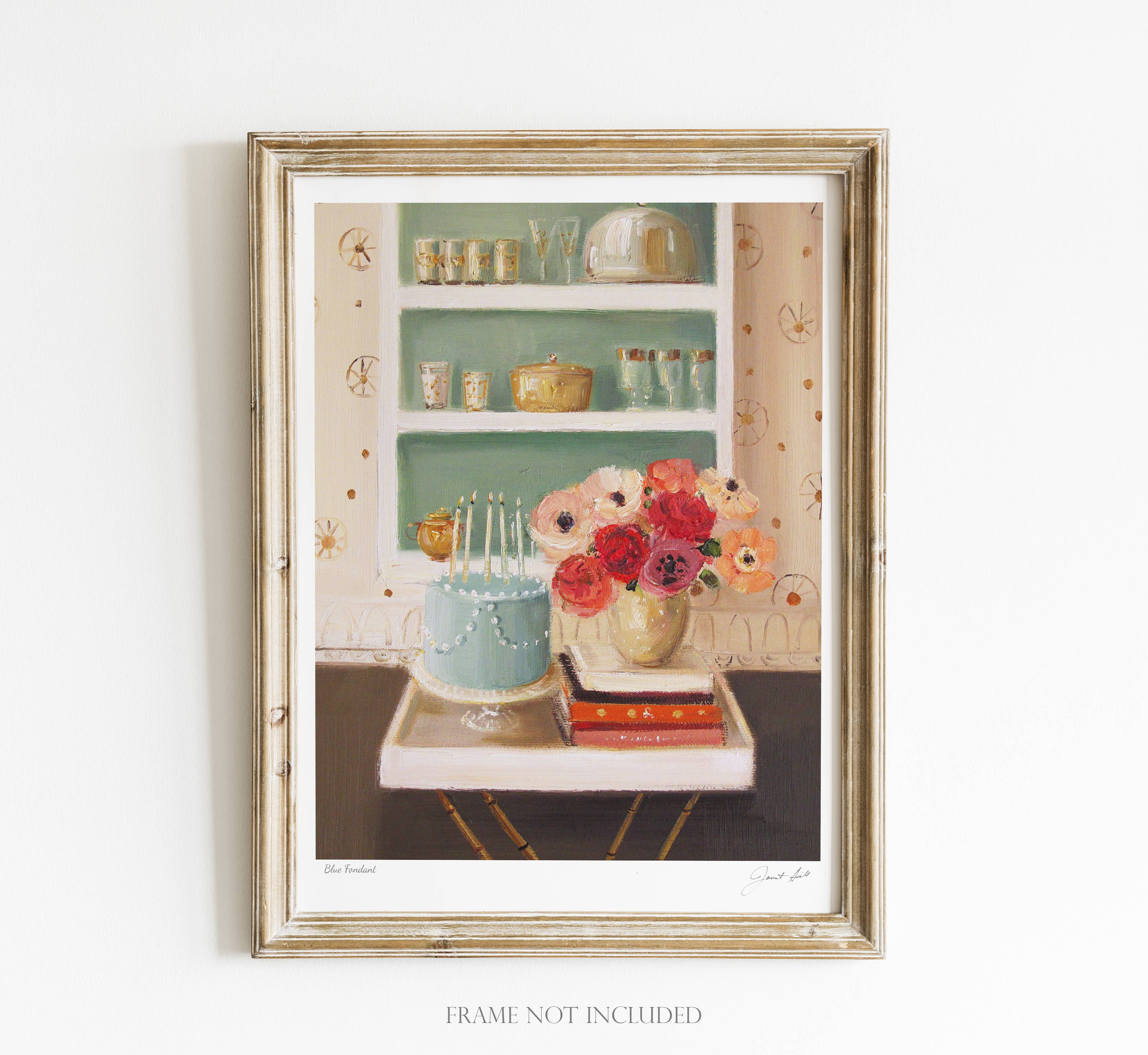 Blue Fondant Art Print - 8.5 X 11