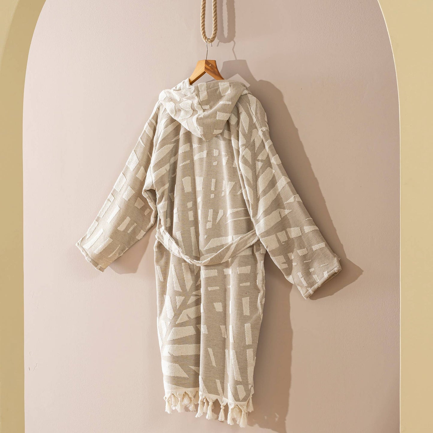 Raised Terry Bathrobe Turkish Cotton Light Weight Quick-dry