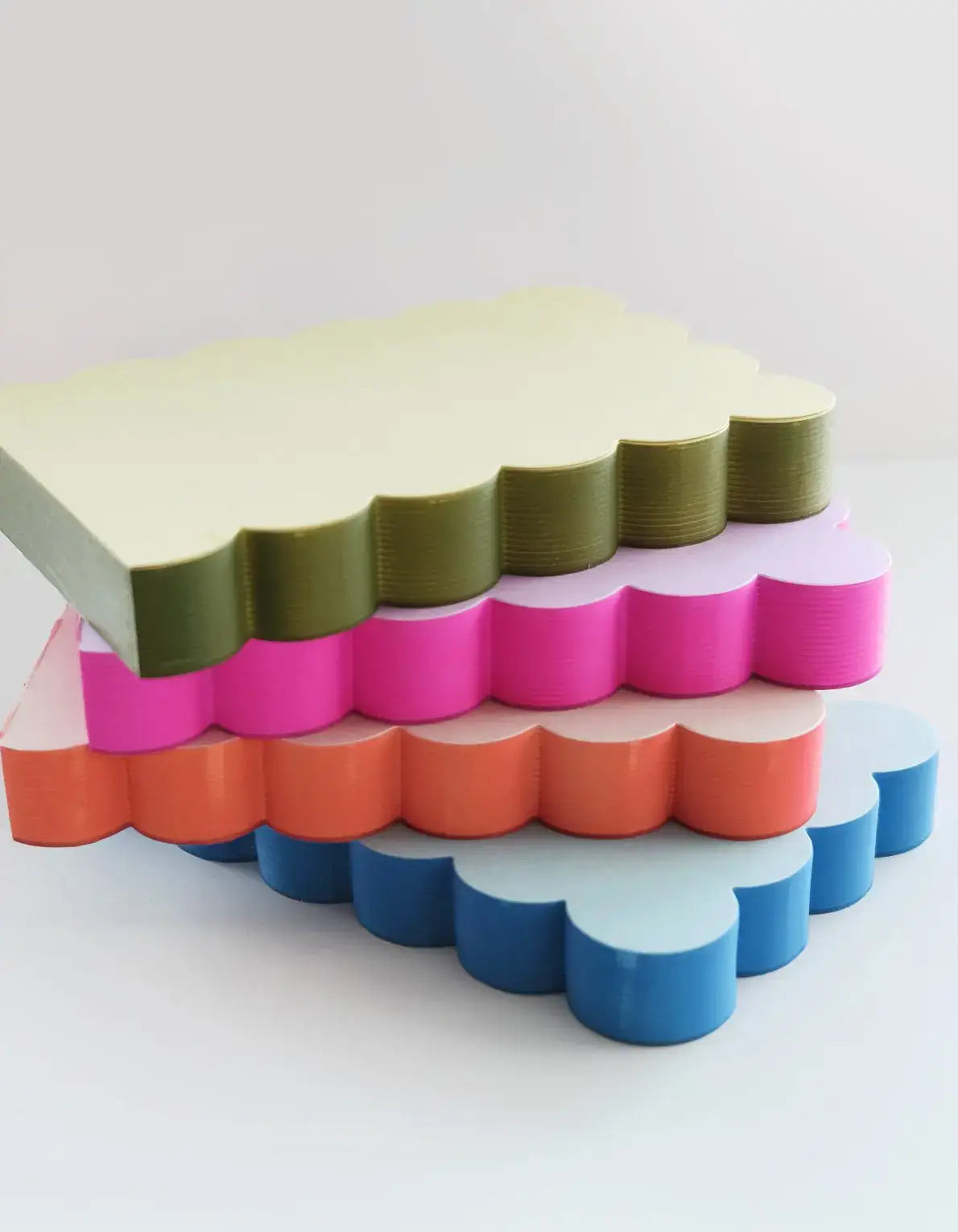Scalloped Shaped Notepad | Lilac + Hot Pink Edge Idlewild Co.