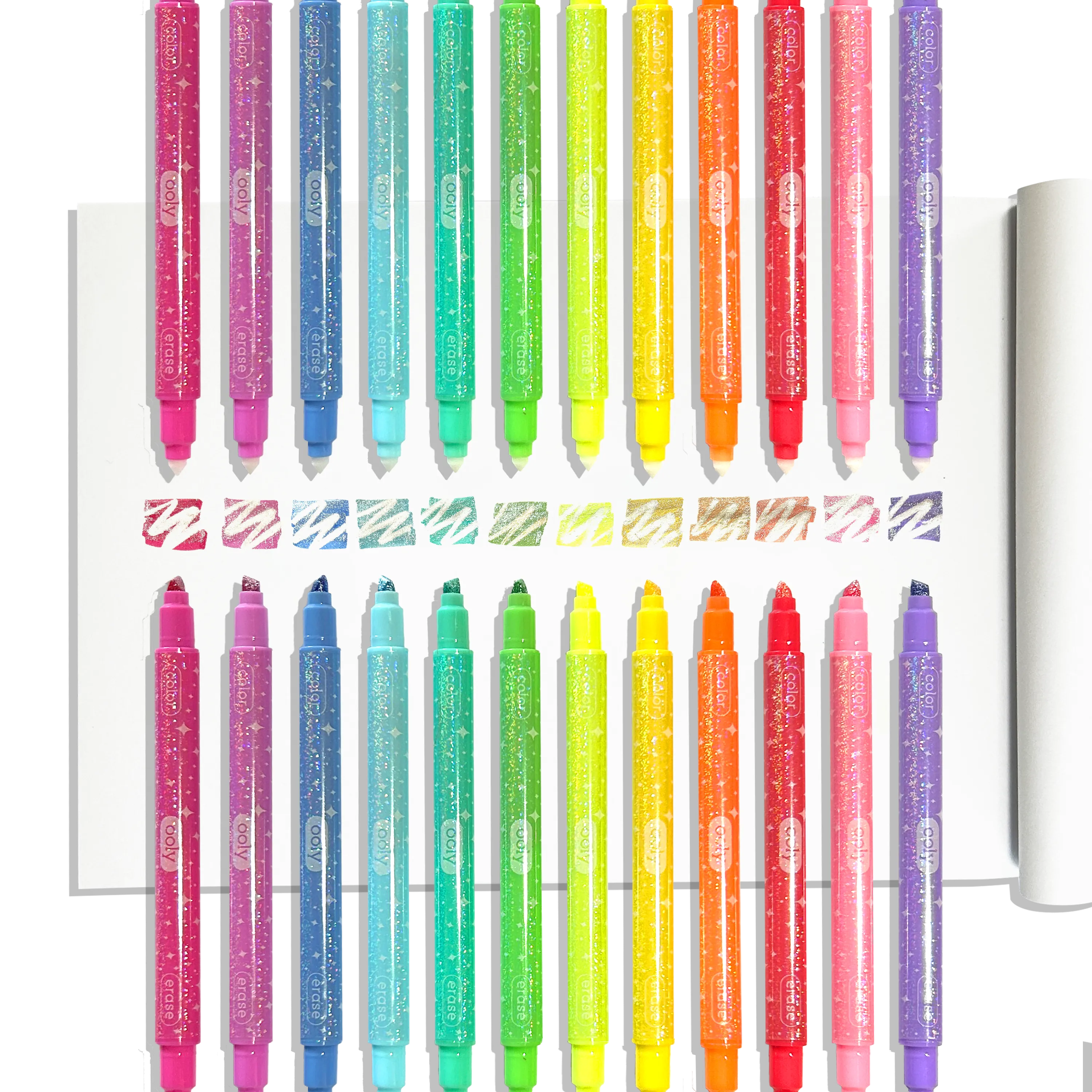 Make no Mistake! Glittery Erasable Markers - Set of 12 OOLY