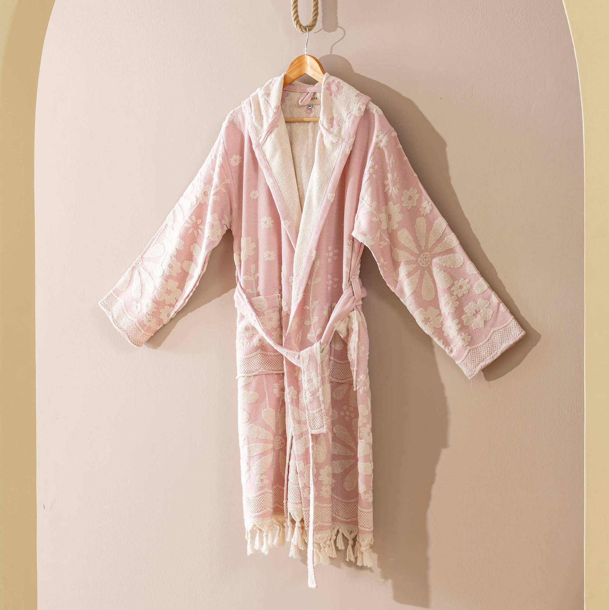 Blue Daisy Bathrobe Turkish Cotton Quick dry Resort Robe Kikoya