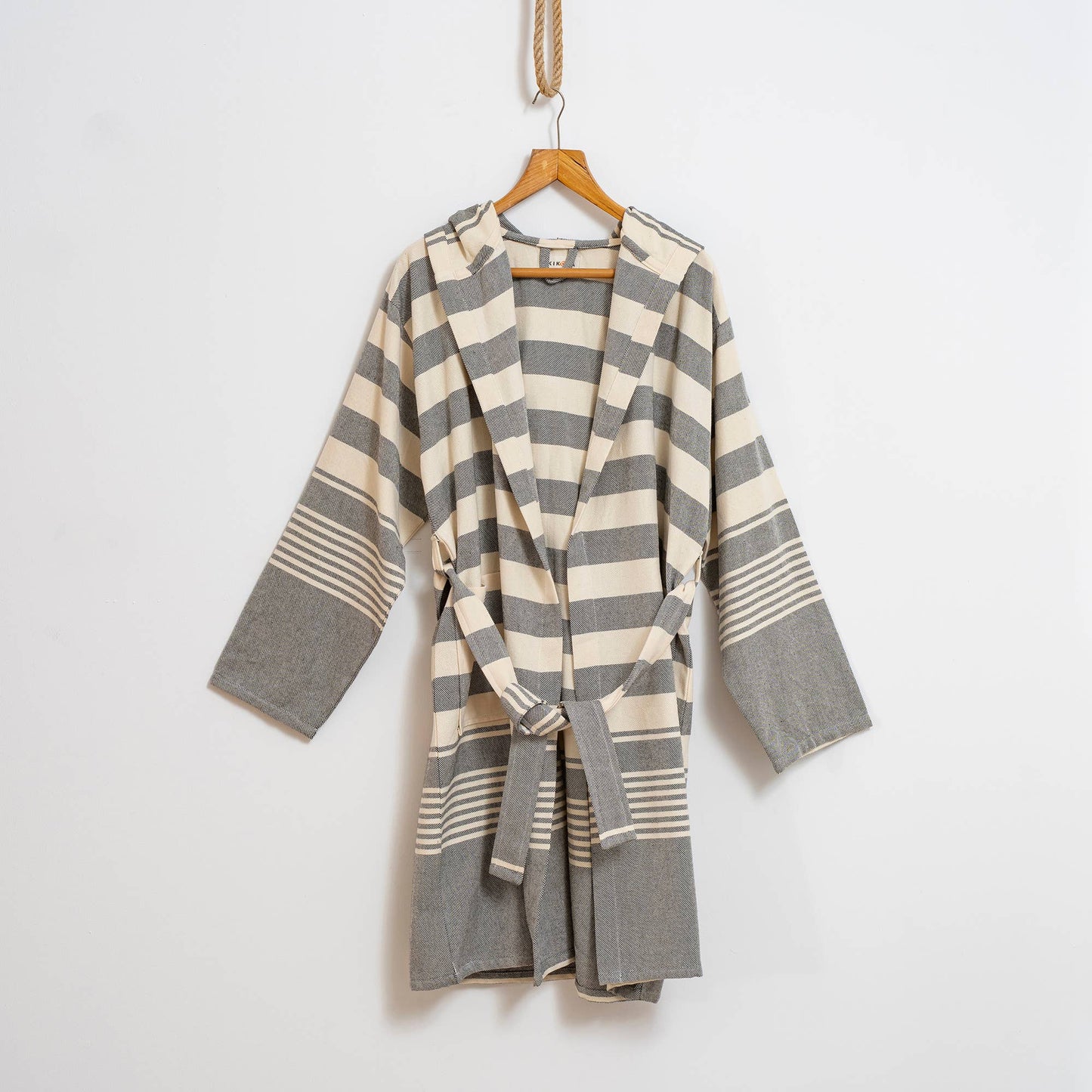 Bathrobe Turkish Cotton LightWeight Summer Hood Kimono Robe