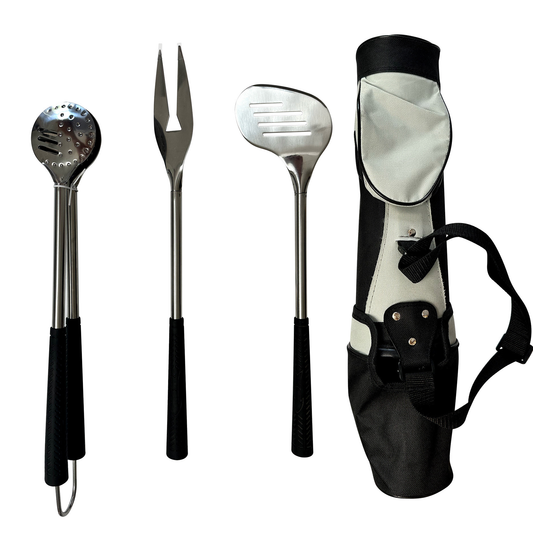 Golf Club Grill Tool Set, 4-Pieces Stainless Steel