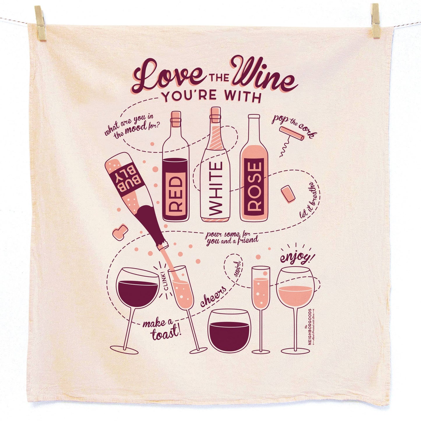 PERFECT PAIRING (Wine, Cheese) - Tea Towel Set of 2