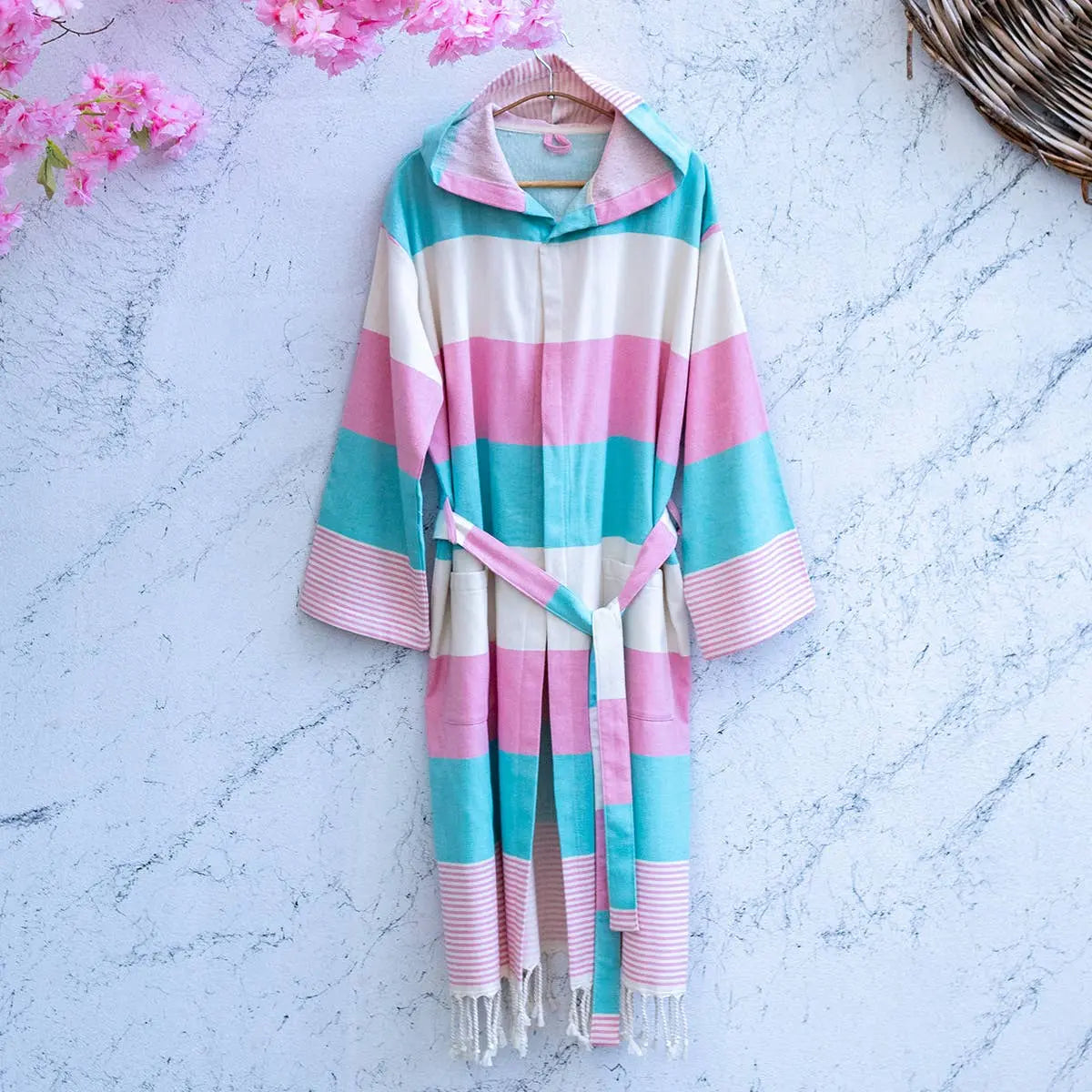Bathrobe Turkish Cotton Light Weight Quick dry Resort Robe Kikoya