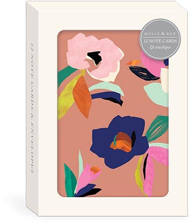 12 CT BOXED NOTE CARDS PLAYFUL PATTERNS FLORAL Punch Studio