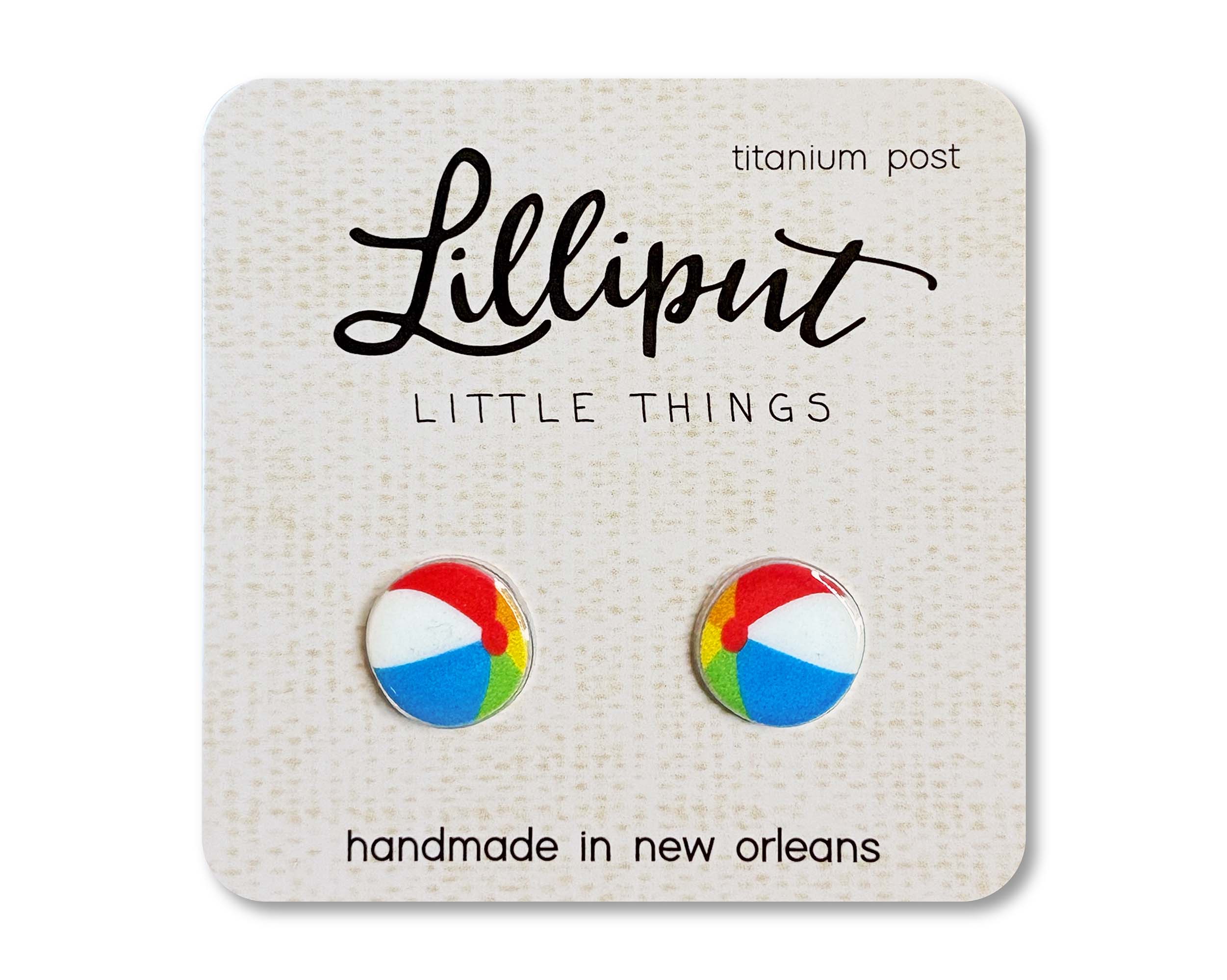 Beach Ball Earrings // Summer Earrings Lilliput Little Things