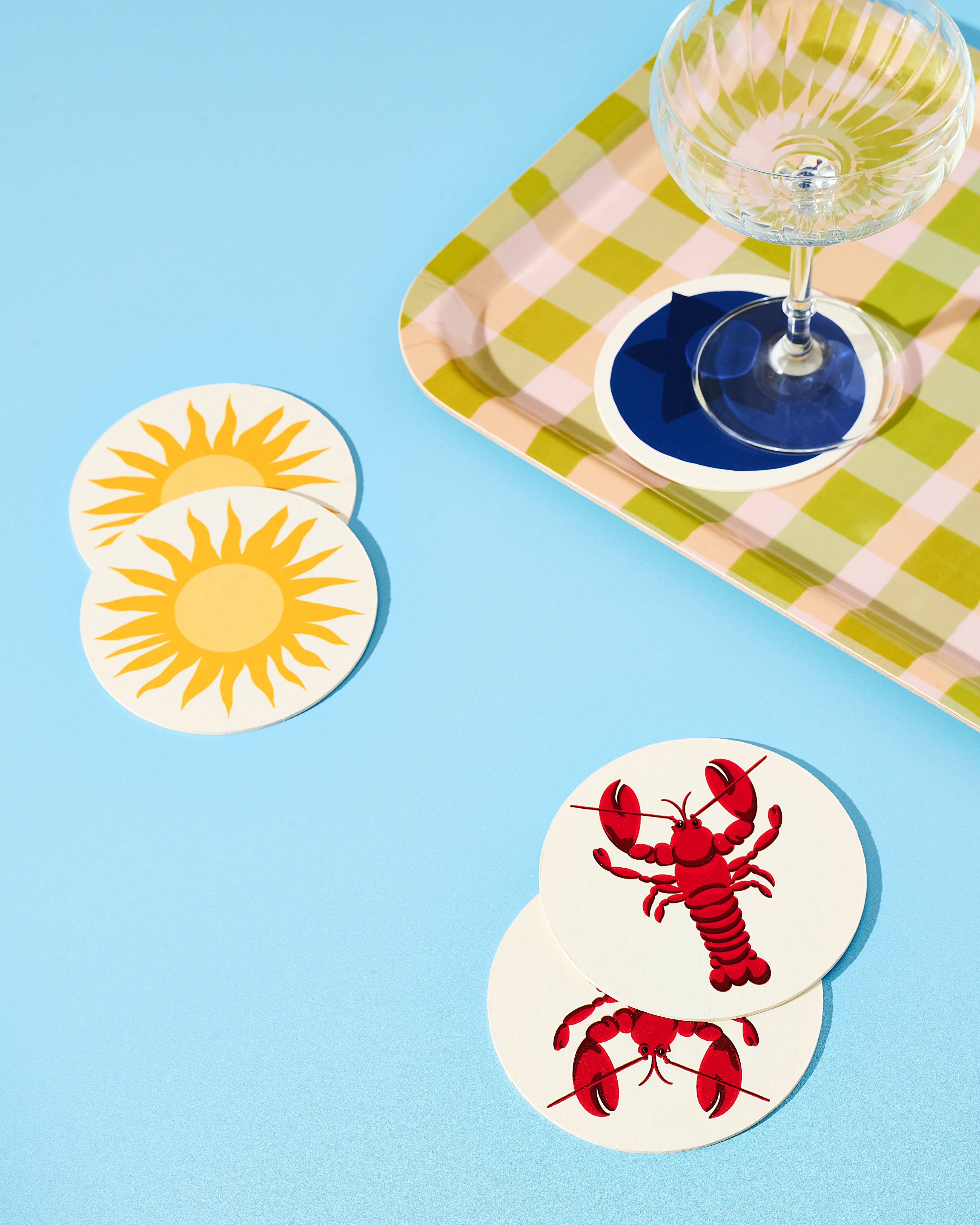 Golden Sun Coasters - Set of 4 One & Only Paper