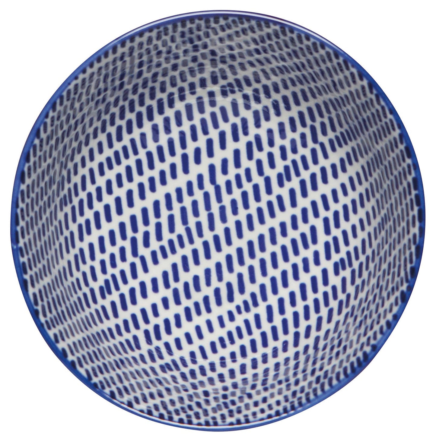 Orange Blue Blossom Stamped Bowl 4 Inch Now Designs by Danica