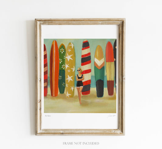 Sea Queen Art Print - 8.5" X 11" framed