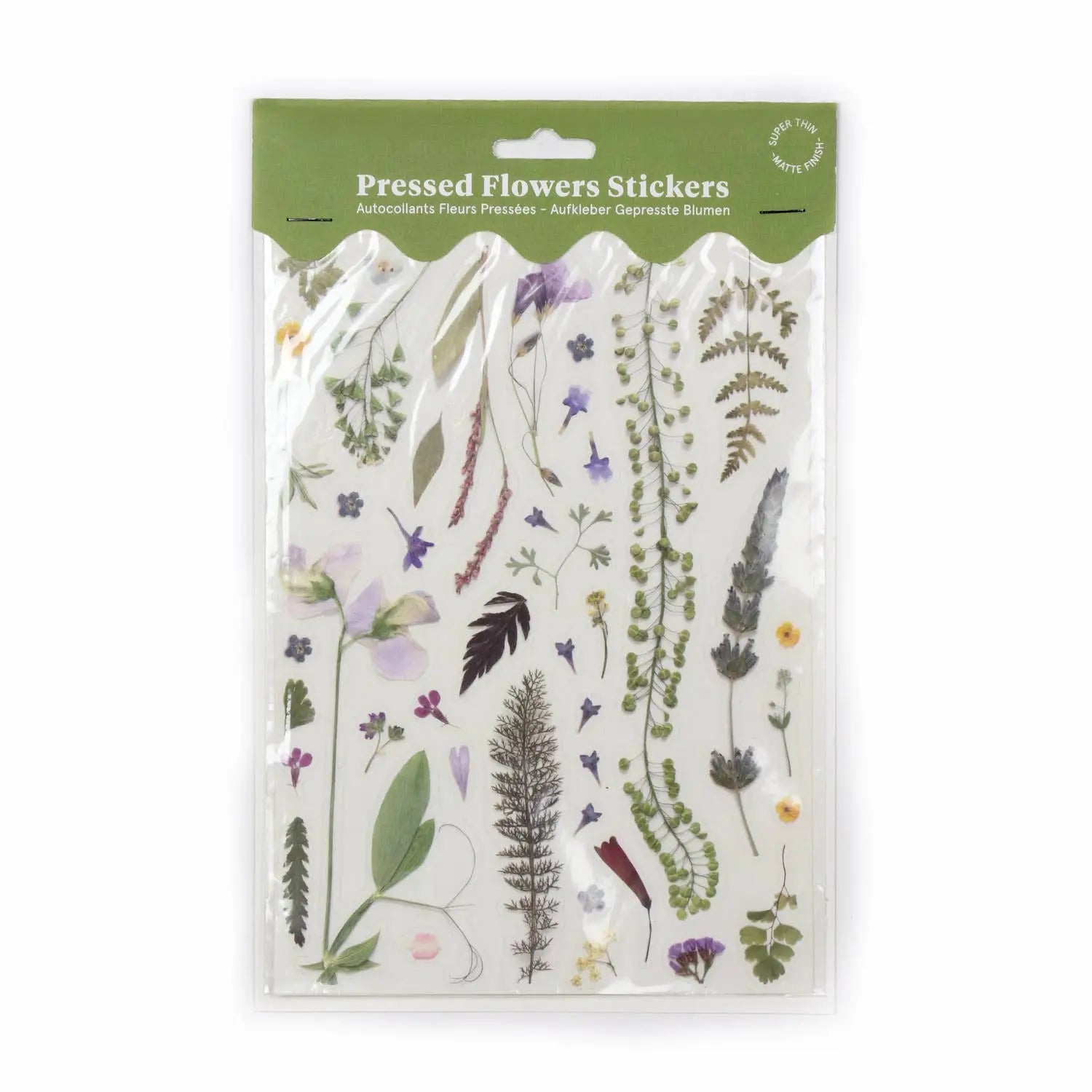 Pressed Flowers Sticker Sheet Botanopia USA - gifts , decor and cards for plant lovers