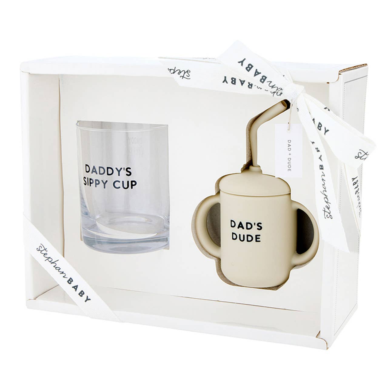 DOF Glass + Sippy Cup Set - Dad + Dude