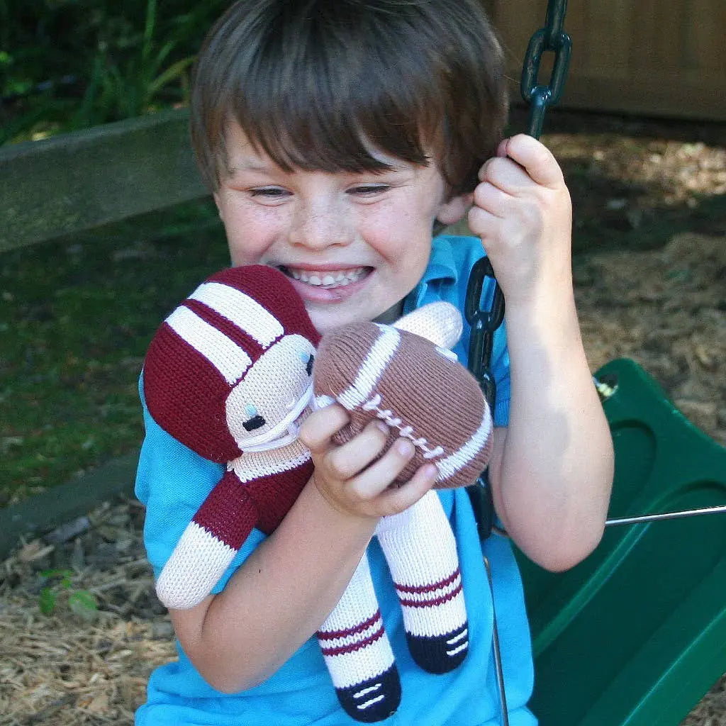Phil the Football Knit Rattle Petit Ami & Zubels
