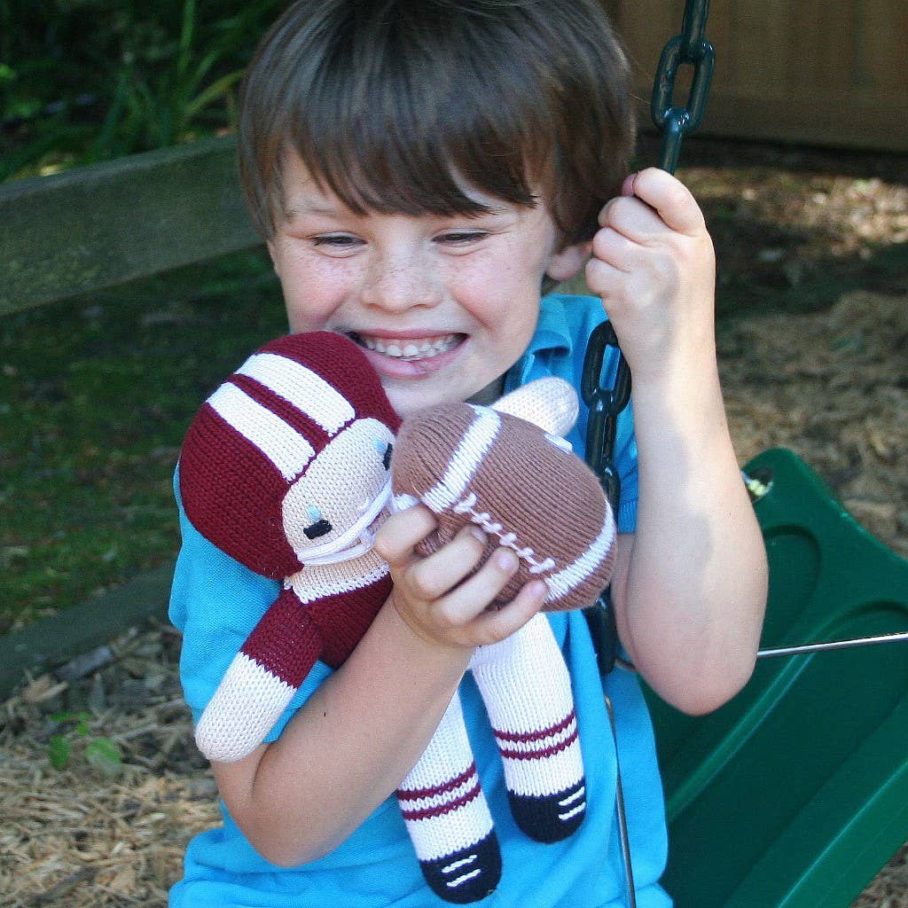 Phil the Football Knit Rattle